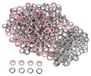 Icecat Set de 300 œillets métalliques, 6 mm, avec un trou de 1/4 pouce, couleur : rose