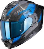 Scorpion EXO-1500 Carbon Platted Black Blue - Integraalhelm - Maat L - Motorhelm - ECE 22-06 gekeurd