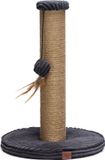 Designed by Lotte Krabpaal Ribbed - Incl speeltje - Ribbed stof/jute - Antraciet - 35x35x50 cm