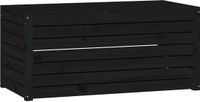 vidaXL Tuinbox - 101x50,5x46,5 cm - Massief Grenenhout - Zwart