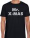 Mr. X-mas Foute Kerst t-shirt - Zilveren glitter letters / zwart pour hommes - vêtements de Noël / Christmas outfit XL