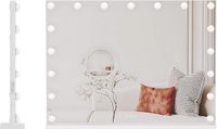 Hollywood miroir de maquillage avec éclairage – Miroir Hollywood avec 17 lampes LED, 3 modes de couleur et fonction de gradation, adapté pour la chambre et la coiffeuse