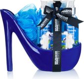 BRUBAKER Cosmetics Luxus Blueberry Beautyset - 6-delige bad- en doucheset - Cadeauset in keramiek naaldblauw