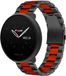 Strap-it Polar Ignite 2 stalen band - noir/rouge