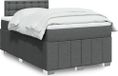Maison Exclusive - Sommier à lattes de lit avec matelas gris foncé 120x190cm tissu