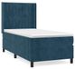 vidaXL Boxspringbed met matras, donkerblauw, 100x200 cm, fluweel