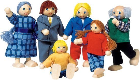 Goki Poppenhuis City-Familie - Poppenhuispop - Multi