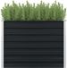 vidaXL Verhoogd bloembed, antraciet, 100 x 100 x 77 cm, verzinkt staal