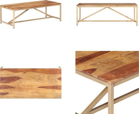 vidaXL Salontafel - Massief Hout - 120x60x40 cm