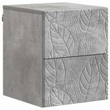 vidaXL Muurbevestigde Nachttafel Betongrijs 34,5 x 33 x 40 cm