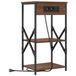 vidaXL Nachtkastje met plank bruin eiken 41 x 31 x 76 cm bewerkt hout
