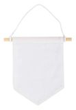 Rayher Hobby Rayher 46370102 Stoffen wimpel, om op te hangen, textielwimpel om te beschilderen met stofverf, 3 stuks, natuurwit, 14x15 cm, klein