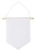 Rayher Hobby Rayher 46370102 Stoffen wimpel, om op te hangen, textielwimpel om te beschilderen met stofverf, 3 stuks, natuurwit, 14x15 cm, klein