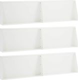 vidaXL Keermuur - 6 st - 80 x 12 x 30 cm - Staal - Wit