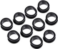 Merkloos / Sans marque Schaar Vinger Ringen - Grips voor Scharen - Kapperswerk Optimaliseren - Zacht Rubber Materiaal - 10 Stuks - Zwart