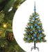 vidaXL Sapin de Noël artificiel articulé avec pommes de pin vert 120 cm