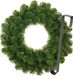 Sans marque Couronne de Noël 45 cm - vert - avec crochet de suspension noir - décoration de Noël