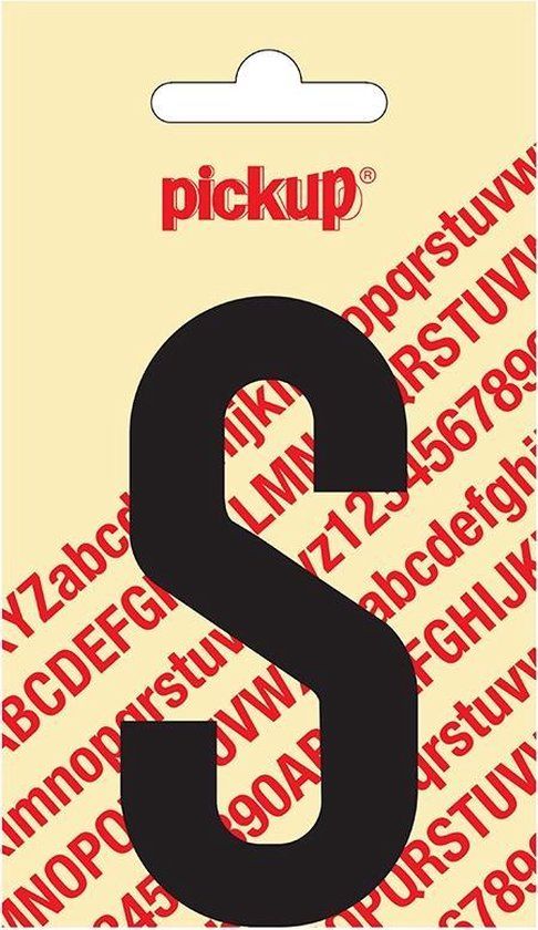 Pickup Plakletter Nobel 90 mm zwart S