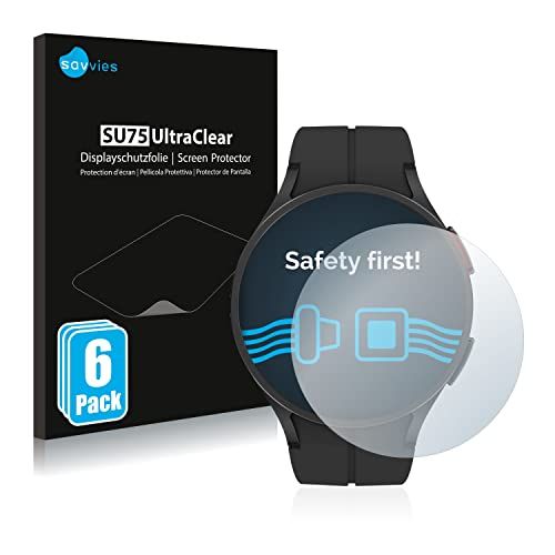 Savvies 6x Schermbeschermer compatibel met Samsung Galaxy Watch 5 Pro Screenprotector ultra transparant