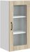 vidaXL Wandglas Kasten PORTO Sonoma Eik 40 x 31 x 80 cm Bewerkt Hout