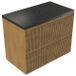 Saniclass Badkamermeubelset - 80x45x63cm - Noche basalten wastafelblad gepolijst (zwart) - 1 kraangat - 2 lades - mat eiken natural (hout) SW1420801/SW728235