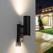 HOFTRONIC Blenda Wandlamp Zwart - 4000K Neutraal Wit - Bewegingsmelder & Schemerschakelaar - IP44