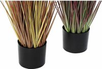 DKD Home Decor Decoratieve plant Oranje Bordeaux PVC PE (2 Stuks) (20 x 20 x 120 cm)