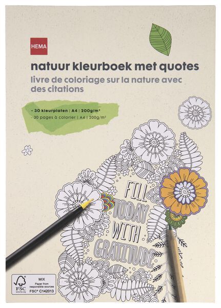 HEMA Natuur Kleurboek Met Quotes A4