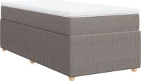 vidaXL Boxspring met matras, stof, taupe, 90x190 cm