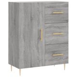 vidaXL Dressoir, grijs Sonoma, 69,5 x 34 x 90 cm, houtvezel