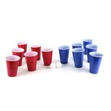 MISTER GADGET - Drinkspel bier pong glazen herbruikbaar Drugstore Gift Entertainment Gadget Fun MG3312 Blauw Rood
