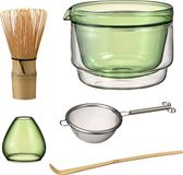 HARIO Matcha Theeset - Hittebestendig Glas - Groen