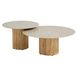 4 Seasons Outdoor Enna lounge tuintafel set van 2 keramiek rustic teak Taste 4SO
