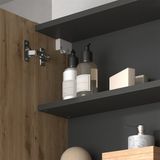 Vicco Edelin Badkamerspiegelkast – 80 x 75 cm met planken Ambachtelijk