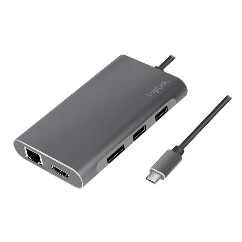 LogiLink UA0382 - Notebook Dock & Poortreplicator - Zilver