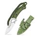 TONIFE Explorer 8Cr14MoV Blade mes met vast lemmet met hoes, multifunctioneel overlevingsmes, glasvezel, versterkt met nylon handvat voor EDC-messen (groen + satijn)