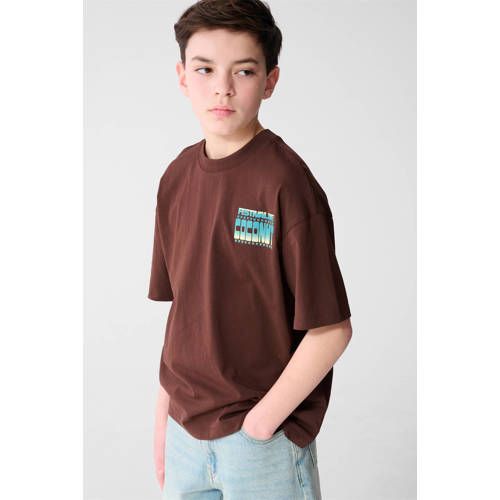 Shoeby T-shirt met backprint bruin