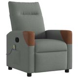 VidaXL Massagestoel Donkergrijs Stof