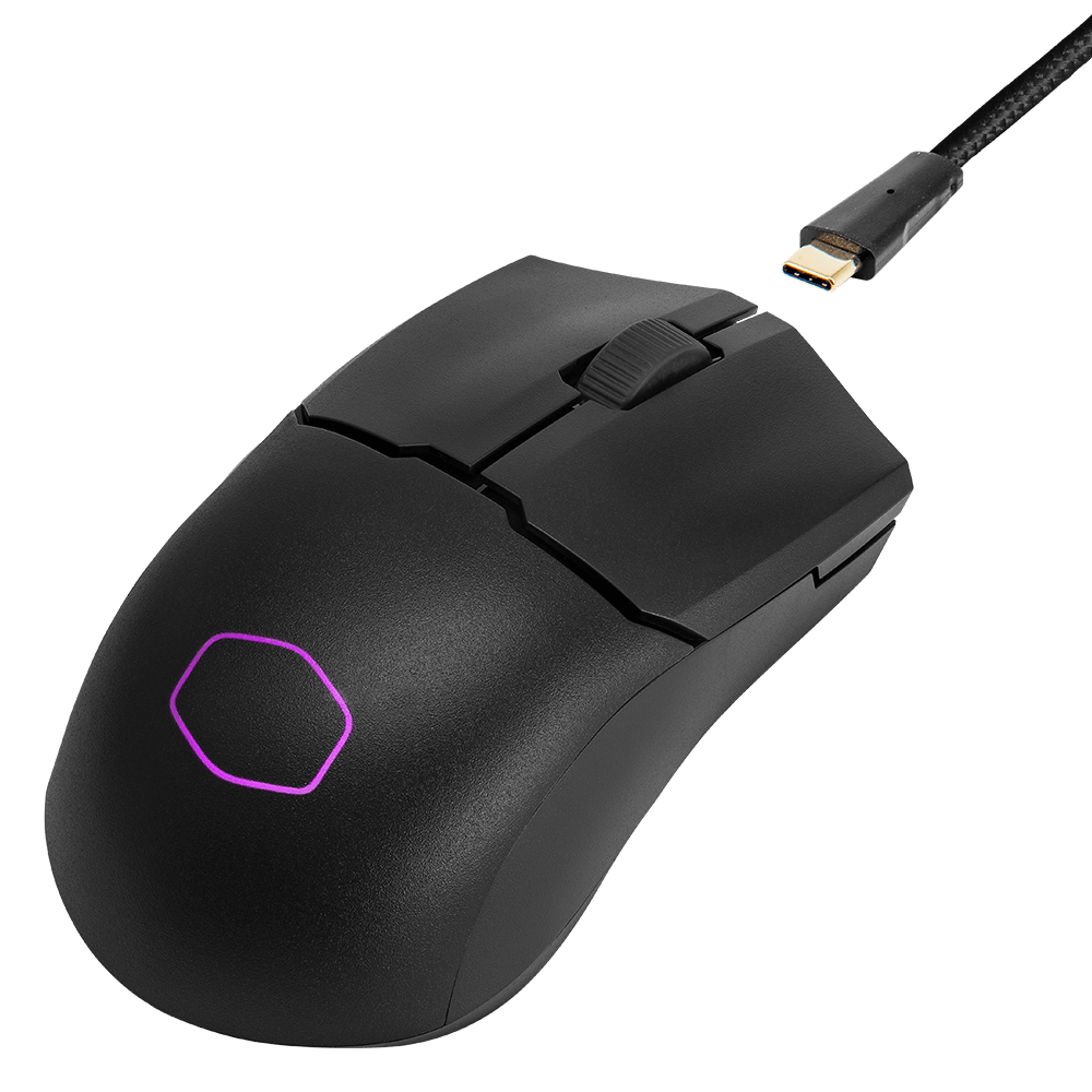 Cooler Master MM712 Gaming Mouse - Black - 19000 DPI - Wireless