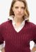 Superdry - Oversized kabeltrui met V-hals - Dames - Rood