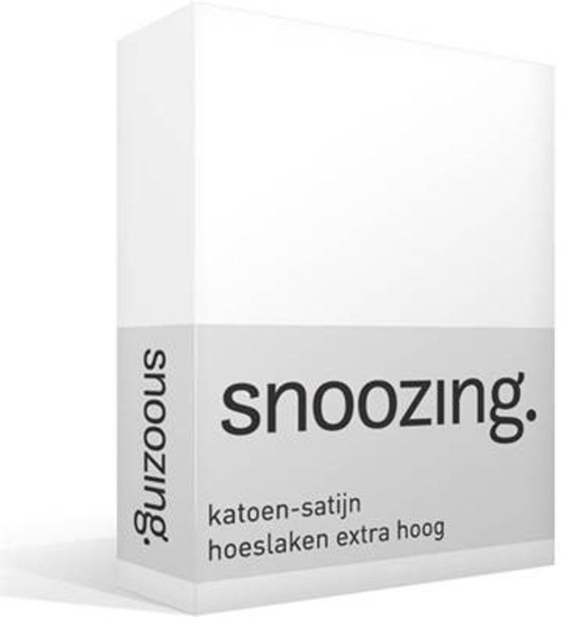 Snoozing Katoen-satijn Hoeslaken Extra Hoog 100x200 cm - Wit