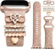 Merkloos Bloemengravering Accessoires voor Apple Watch Band