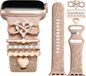 Merkloos Bloemengravering Accessoires voor Apple Watch Band