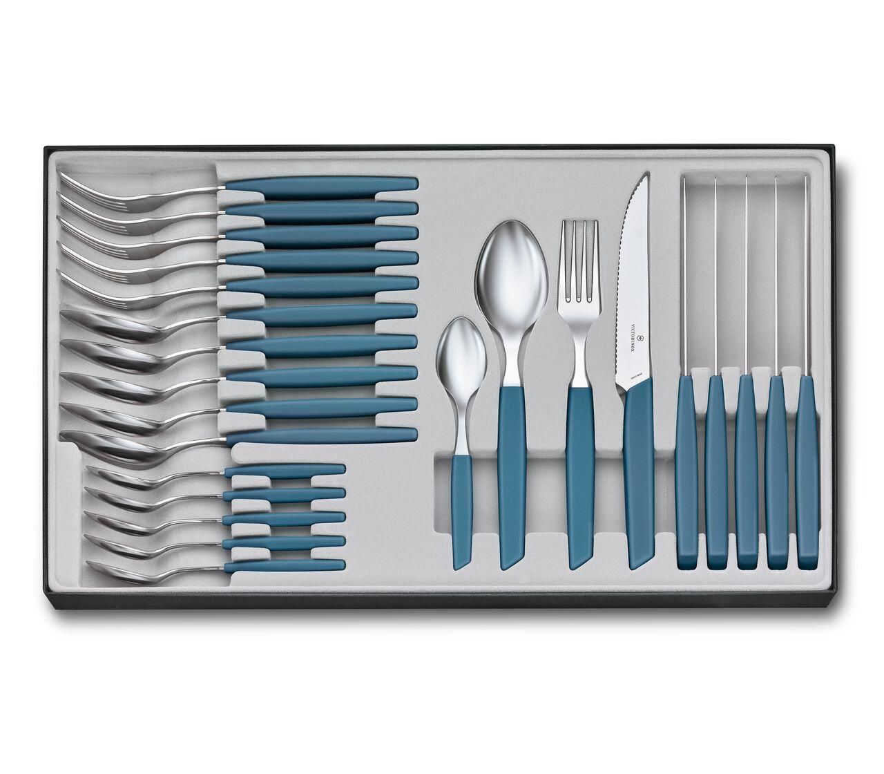 Victorinox Swiss Modern Bestekset - 24-delig - Blauw