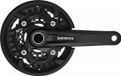 Shimano MTB FC-MT500 Zwengel 3 x 10-speed 40-30-22 tanden zwart Pedaalarmlengte 175 mm