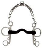 Sefton Pelham Hard Rubber Mondstuk Met Poort Zilver 12.5 cm