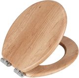 Wenko WC bril Licht eiken decor - MDF FSC gecertificeerd - Easy-Close softclose sluiting - Fix-Clip bevestiging afklikbaar