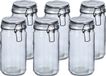 Zeller Voorraadpotten/bewaarpotten - 6x - 750 ml - glas - met beugelsluiting - D10 x H15 cm