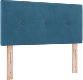 vidaXL - Hoofdbord - Donkerblauw - 100 cm - Fluweel