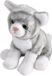Wild Republic Pluche knuffel kat/poes - grijs - 13 cm